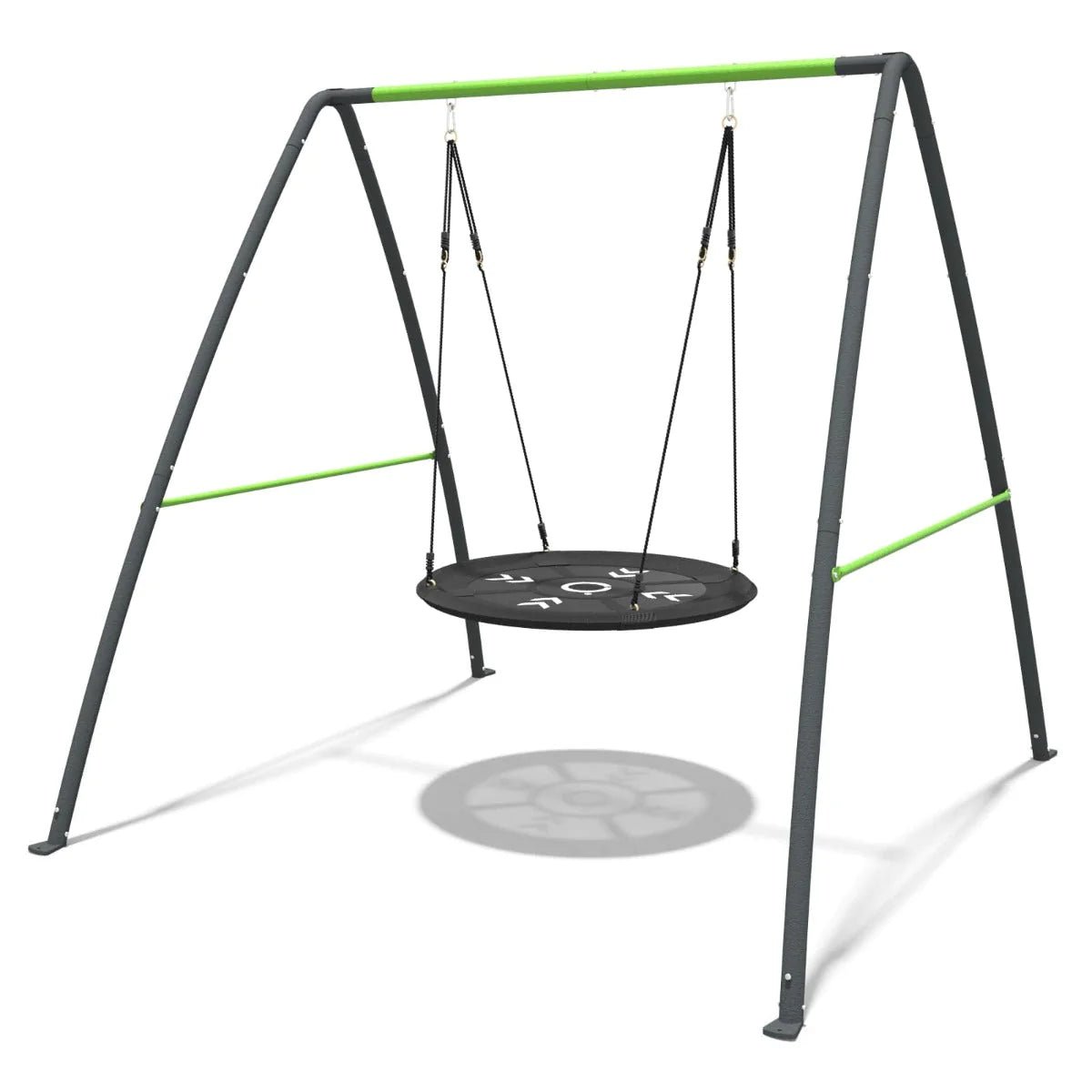 Metal swing set with trampoline deals
