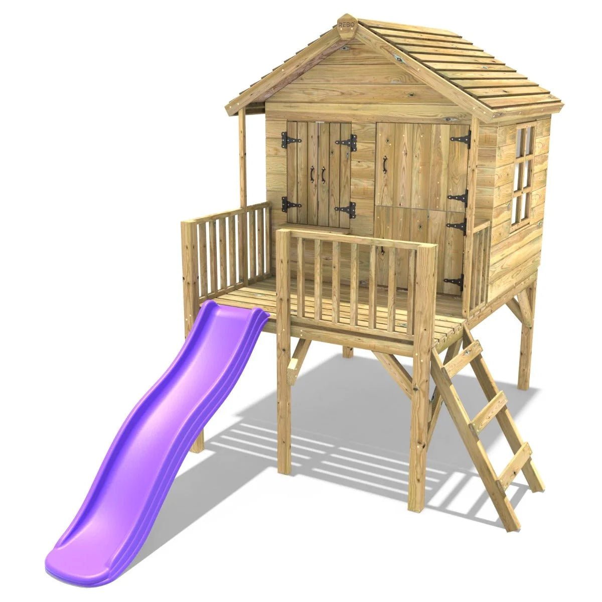 Two storey best sale wooden playhouse