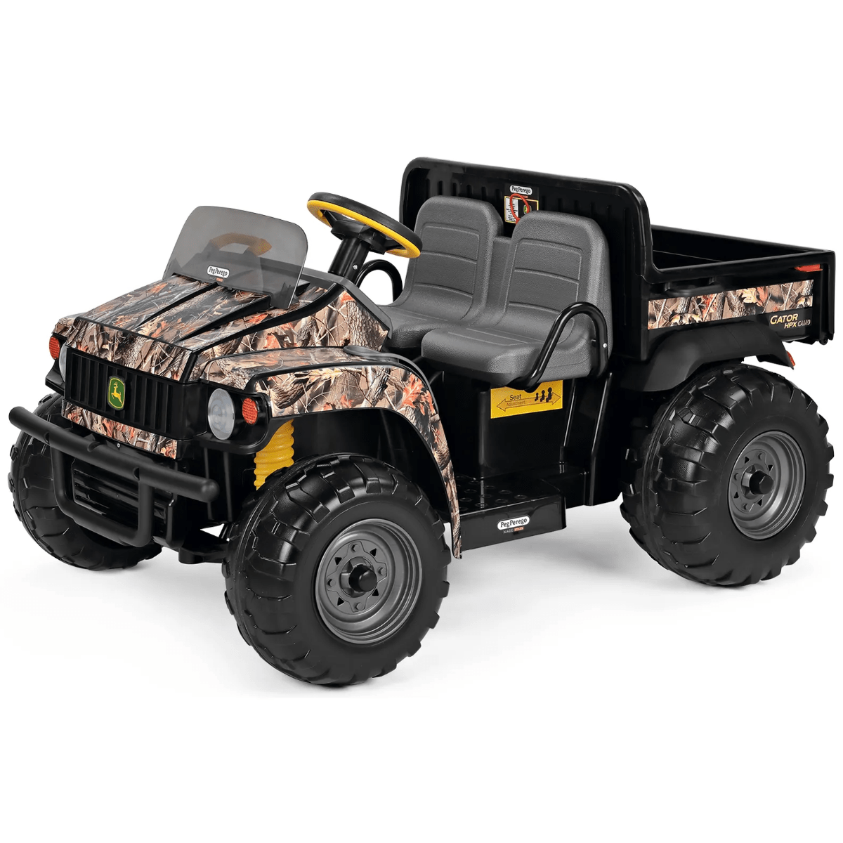 Peg Perego John Deere Gator HPX Camo Electric Ride On UTV Tractor