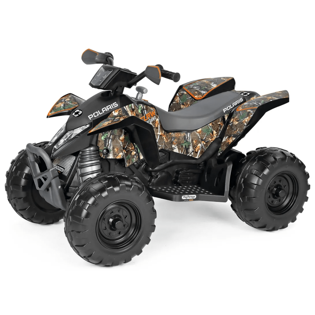 polaris peg perego 4 wheeler Peg Perego Polaris Outlaw 330W Camo Electric Ride On Quad Bike