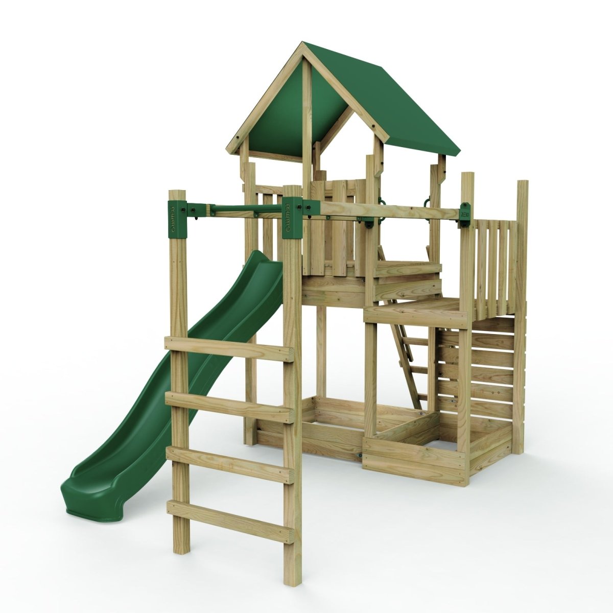 Kids wooden climbing frames with 10ft slide and Monkey Bars