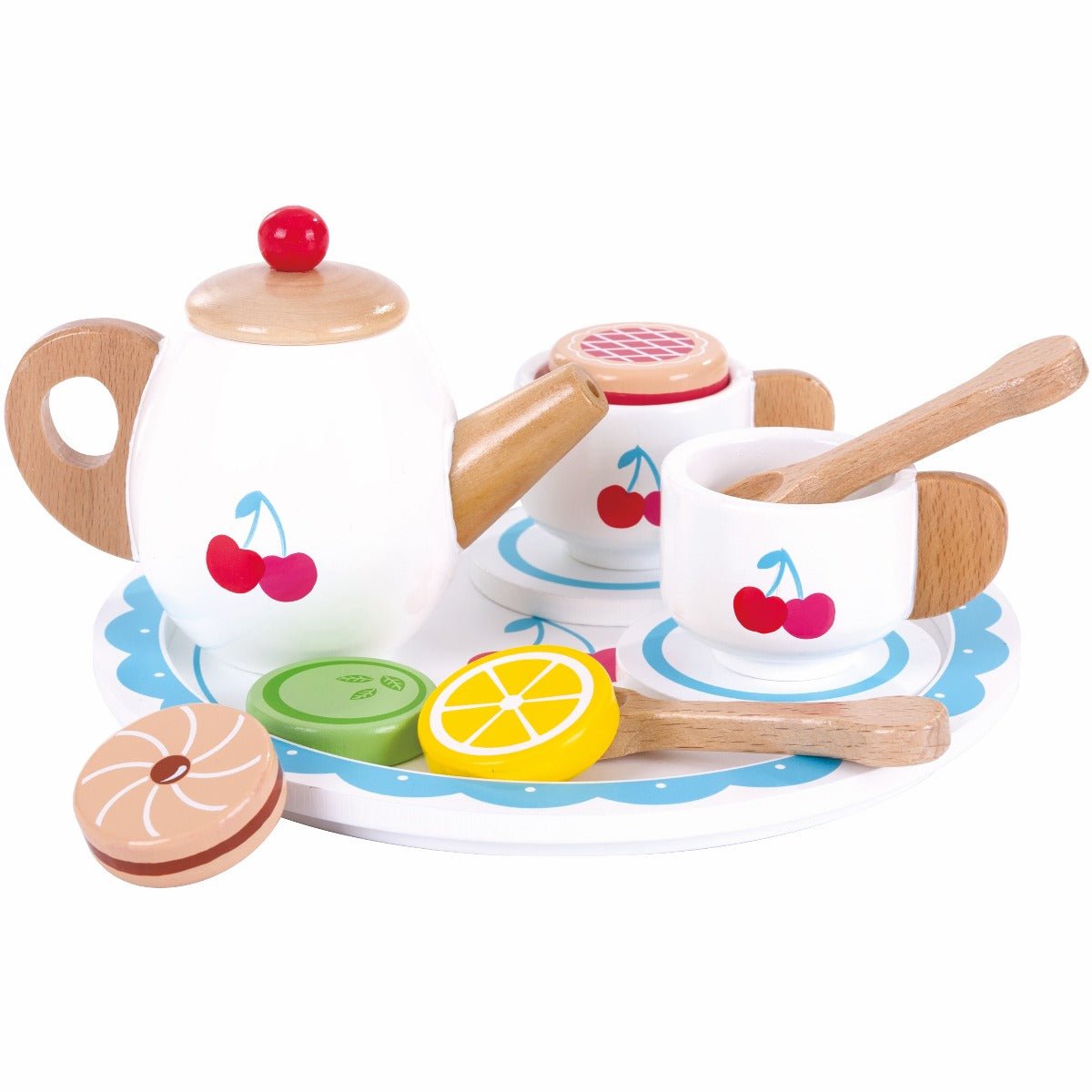 Wooden Tea Set for Playing, Wooden Toy Tea Set For Wooden Play