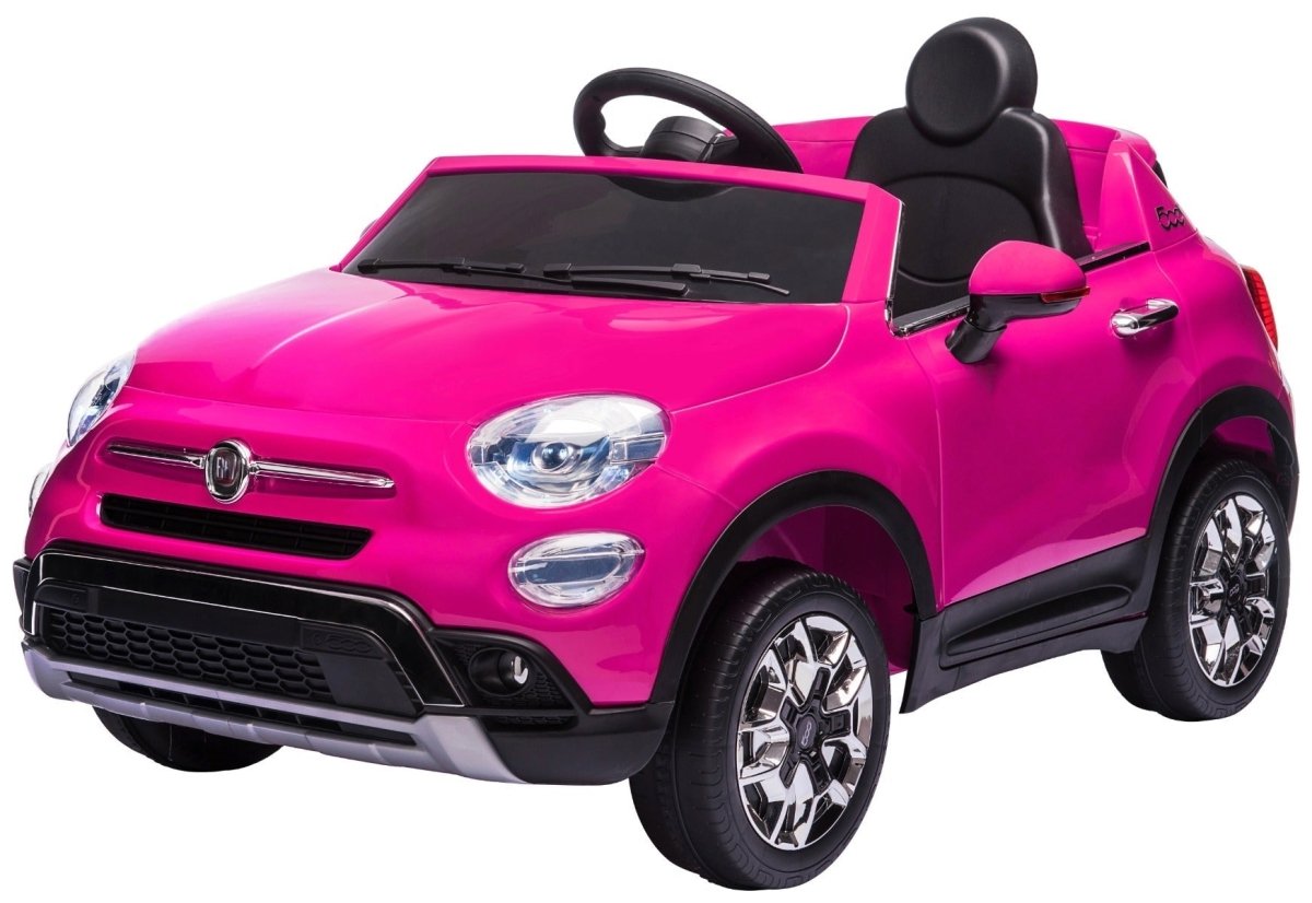 Licensed Fiat 500X 12V Ride On Kids Electric Car Pink OutdoorToys