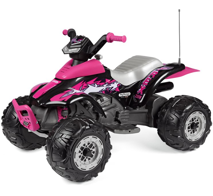 peg perego pink atv Peg Perego Corral T-Rex Kids Electrical Quad Bike