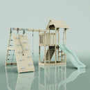 PolarPlay Balcony Tower Kids Wooden Climbing Frame - Climb & Swing Kory Sage