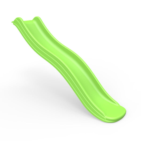 Rebo 6FT (175cm) Universal Children’s Plastic Garden Wave Slides - Light Green