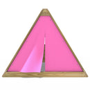 Rebo Mini Wooden Climbing Pyramid Adventure Playset + Den - Pink