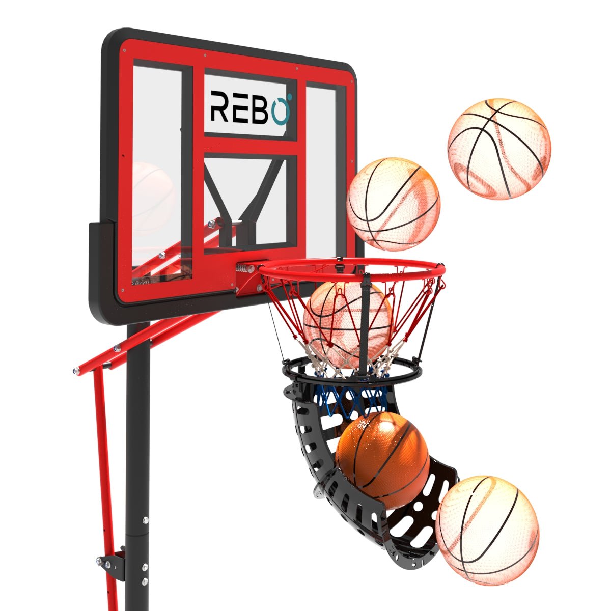 Rebo Portable Basketball Hoop Ball Return OutdoorToys