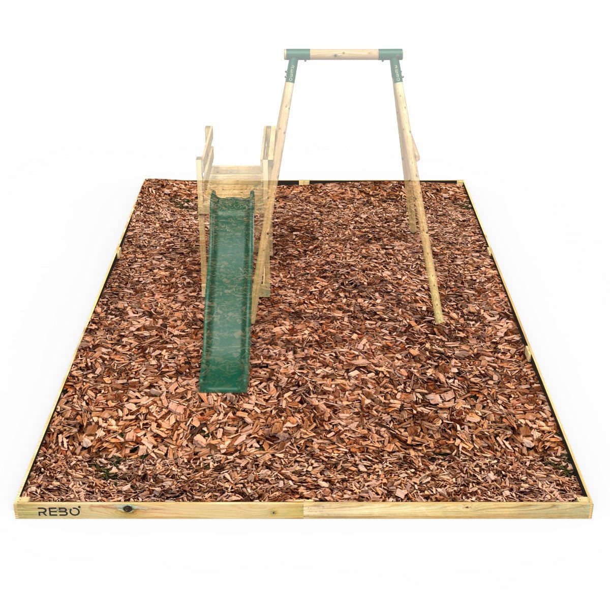 Rebo Safety Play Area Protective Bark Wood Chip Kit - 3.6M x 5.1M