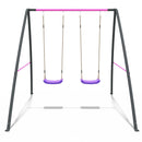 Rebo Steel Series Metal Swing Set - Double Swing Pink