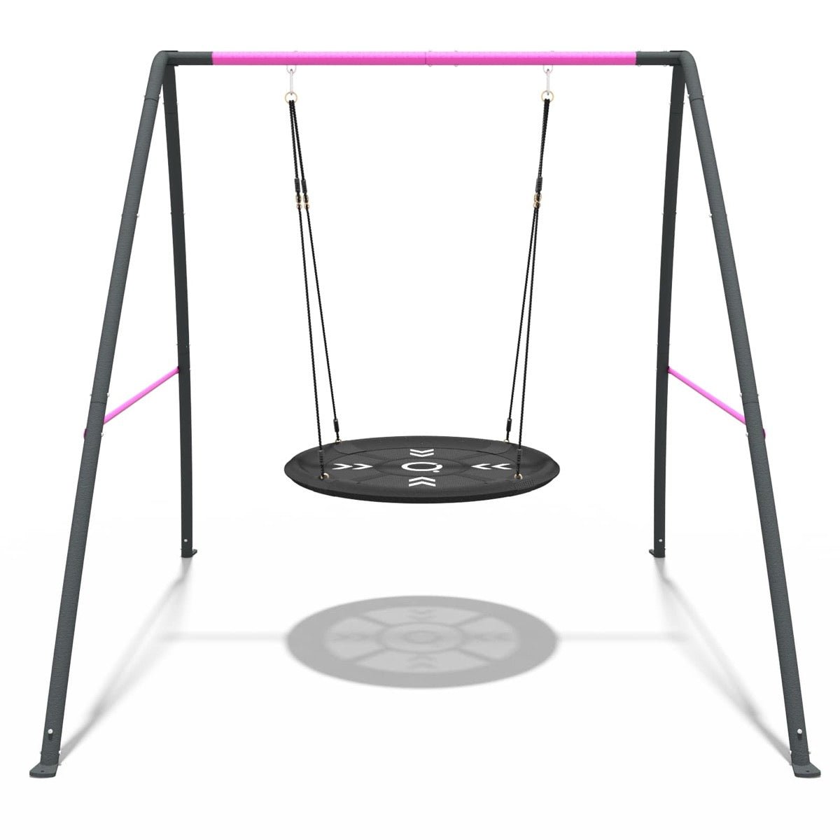 Rebo Steel Series Metal Swing Set - Nest Swing Pink