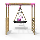 Rebo Wooden Garden Swing Set with Monkey Bars - Halley Pink