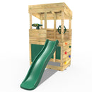 Rebo Wooden Lookout Tower Playhouse with 6ft Slide - Lookout with Den & Adventure
