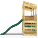 Rebo Wooden Lookout Tower Playhouse with 6ft Slide - Lookout with Den Pack