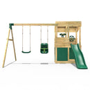 Rebo Wooden Lookout Tower Playhouse with 6ft Slide & Swing - Zion