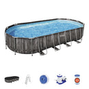 The Bestway Power Steel™ Oval 24ft x 12ft x 48in Swimming Pool with Filter Pump – BW5611T