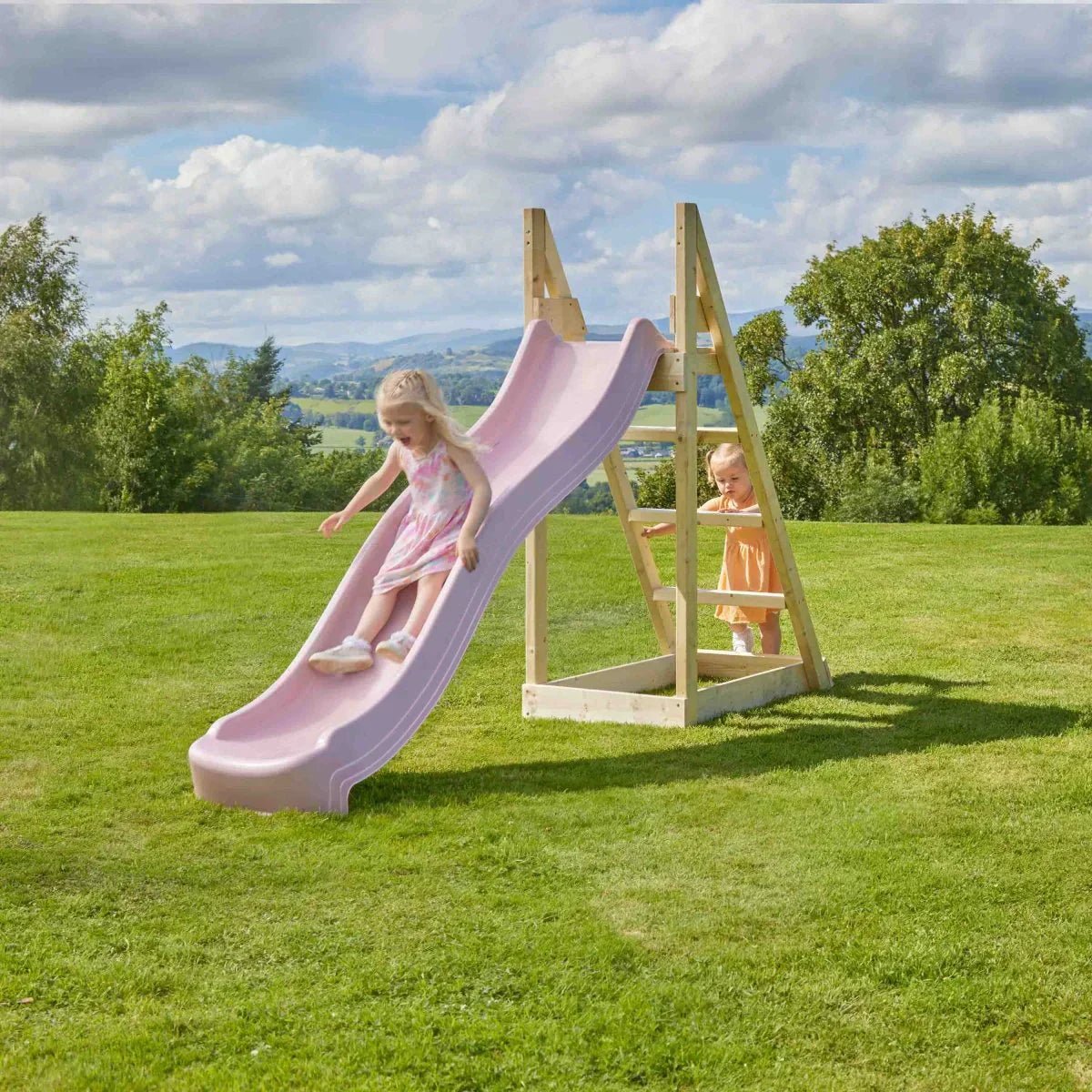 How to Put a Kid's Slide on a Sloped Garden
