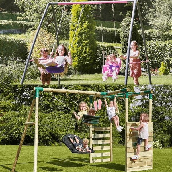 Wooden Swing Set vs. Metal: Which is Better? - OutdoorToys