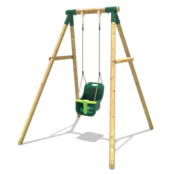 Wooden baby swing and slide set sales