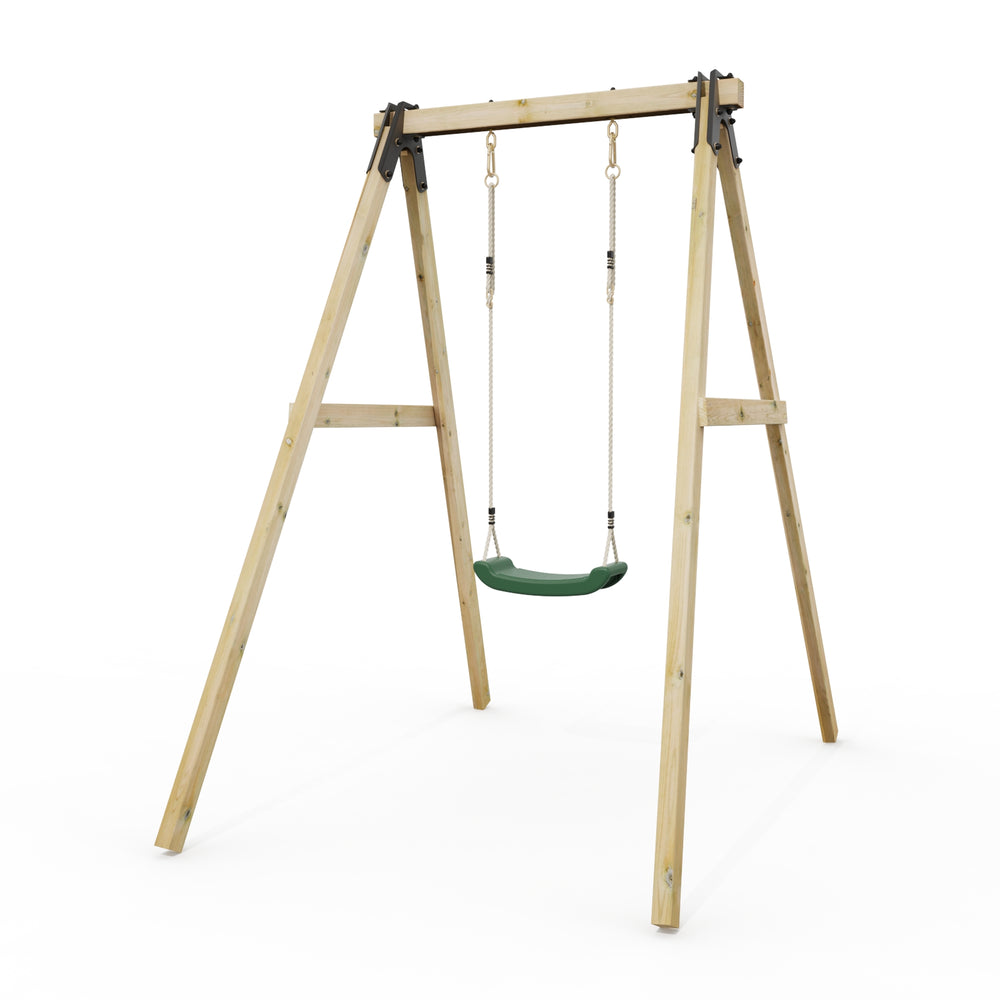 Rebo Glide Wooden Single Swing Sets with Swing Seat – Dandelion