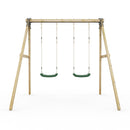 Rebo Glide Wooden Double Swing Sets with Two Swing Seats – Tulip