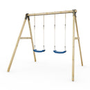 Rebo Glide Wooden Double Swing Sets with Two Swing Seats – Tulip