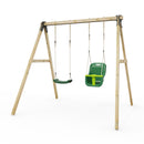 Rebo Glide Wooden Double Swing Sets with Two Swing Seats – Tulip
