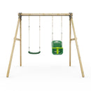 Rebo Glide Wooden Double Swing Sets with Two Swing Seats – Tulip