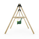 Rebo Glide Wooden Double Swing Sets with Two Swing Seats – Tulip