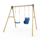 Rebo Glide Wooden Double Swing Sets with Two Swing Seats – Tulip
