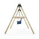 Rebo Glide Wooden Double Swing Sets with Two Swing Seats – Tulip