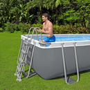 Bestway 16ft x 8ft x 48in Rectangular Steel Pro Frame Set Above Ground Swimming Pool BW56670