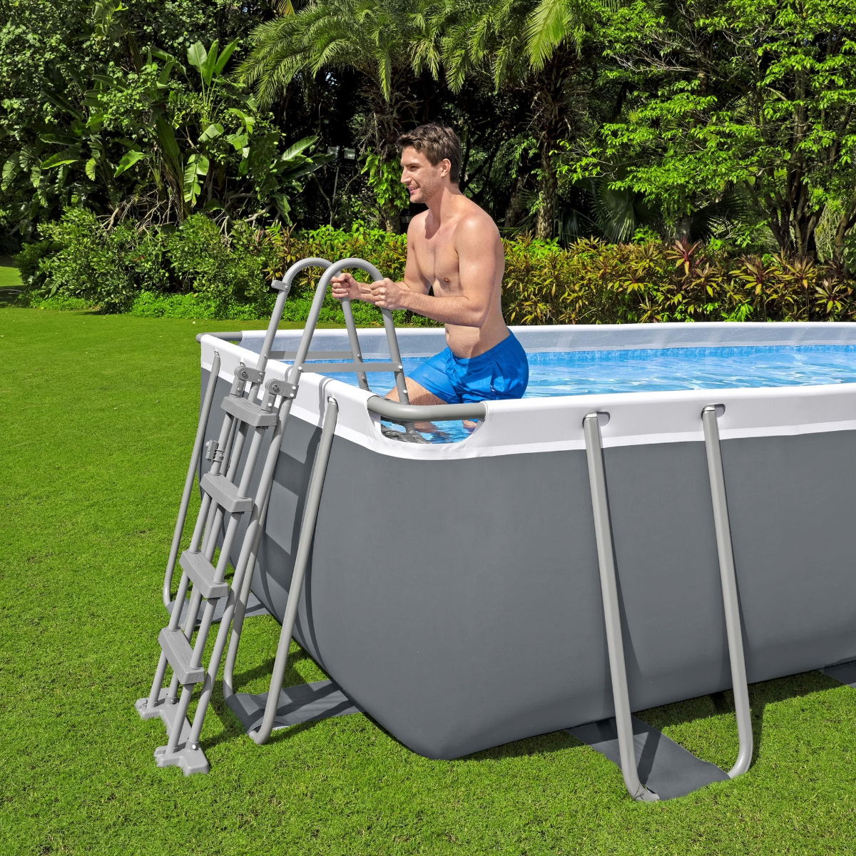 Bestway 16ft Rectangular Steel Pro Frame Swimming Pool