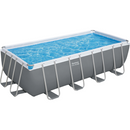 Bestway 16ft x 8ft x 48in Rectangular Steel Pro Frame Set Above Ground Swimming Pool BW56670