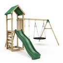 Rebo Adventure Wooden Climbing Frame, Swing Set and Slide - Fairweather