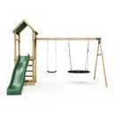 Rebo Adventure Wooden Climbing Frame, Swing Set and Slide - Fairweather
