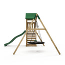 Rebo Adventure Wooden Climbing Frame, Swing Set and Slide - Fairweather