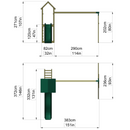 Rebo Adventure Wooden Climbing Frame, Swing Set and Slide - Fairweather