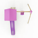Rebo Adventure Wooden Climbing Frame, Swing Set and Slide - Rosa Pink