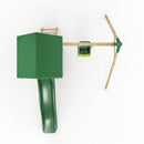 Rebo Adventure Wooden Climbing Frame, Swing Set and Slide - Rosa Green