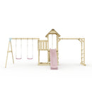 Polarplay Climbing Frame with Extended Tower, Double Swing, Monkey Bars and Slide - Helsingborg