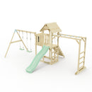 Polarplay Climbing Frame with Extended Tower, Double Swing, Monkey Bars and Slide - Helsingborg