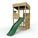 Rebo Wooden Lookout Tower Playhouse with 6ft Slide - Lookout with Adventure Pack