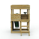 Rebo Wooden Lookout Tower Playhouse with 6ft Slide - Lookout with Adventure Pack