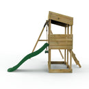 Rebo Wooden Lookout Tower Playhouse with 6ft Slide & Swing - Arches