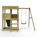 Rebo Wooden Lookout Tower Playhouse with 6ft Slide & Swing - Arches