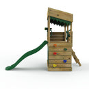 Rebo Wooden Lookout Tower Playhouse with 6ft Slide - Lookout with Den & Adventure