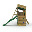 Rebo Wooden Lookout Tower Playhouse with 6ft Slide & Swing - Yellowstone