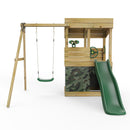 Rebo Lookout Tower Playhouse with Single Swing and Slide - Yellowstone Camouflage