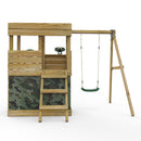 Rebo Lookout Tower Playhouse with Single Swing and Slide - Yellowstone Camouflage